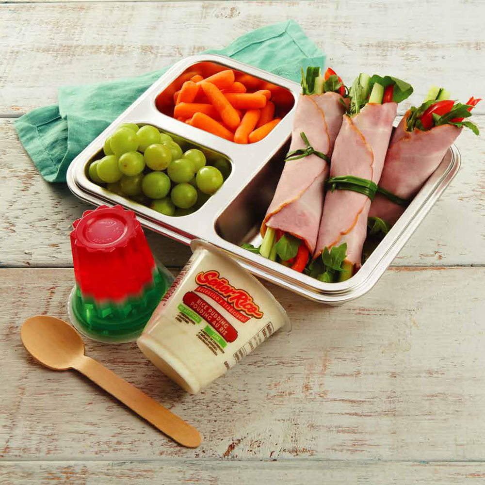 Lunch Box with Ham Roll Ups