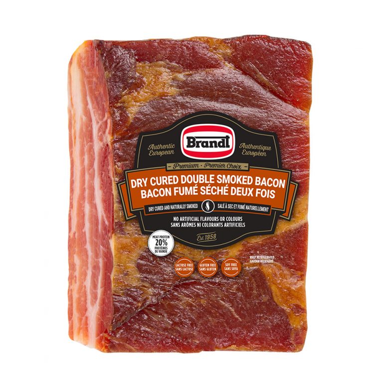 Dry Cured Double Smoked Bacon Pieces Brandt Meats