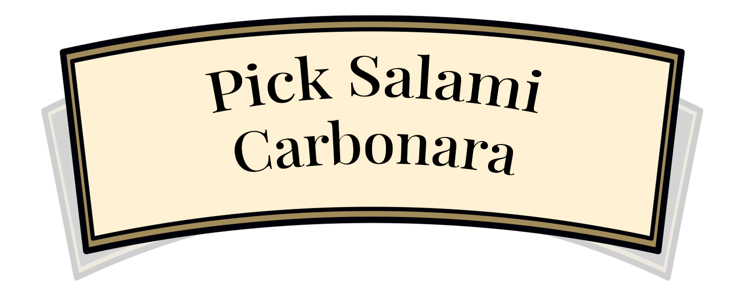 Pick Salami Carbonara Tag