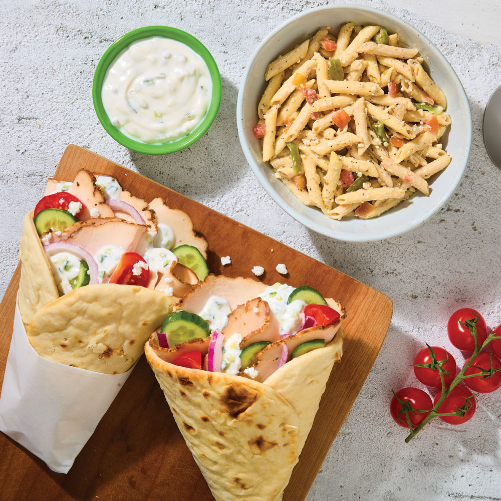 Greek Inspired Pita Wraps