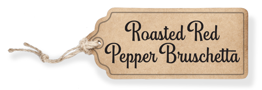 Roasted Red Pepper Bruschetta